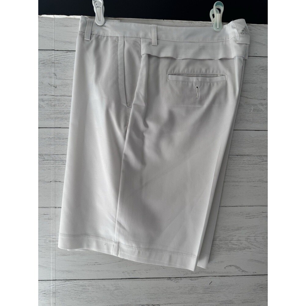 Adidas Golf Shorts ClimaCool Light Beige/White Performance Athletic Sz 36 Mens